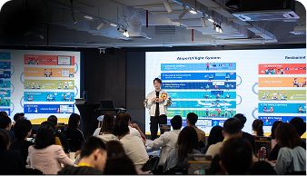 AI corporate training workshop session.
